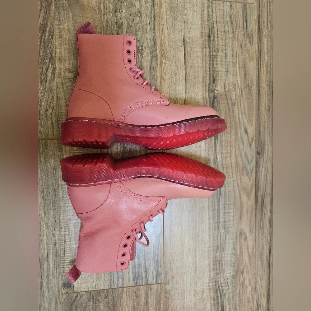 DR. MARTENS 1460 MONO PASCAL ACID PINK WOMEN'S CARTEGENA LACE-UP BOOTS - Picture 9 of 14